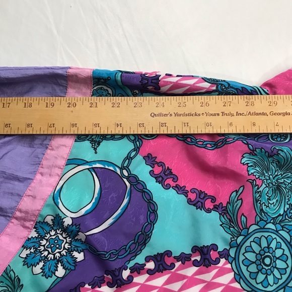 Vtg Active Stuff Size M Floral Track Suit Full Zip Jacket & Pants Purple Pink - Picture 8 of 13